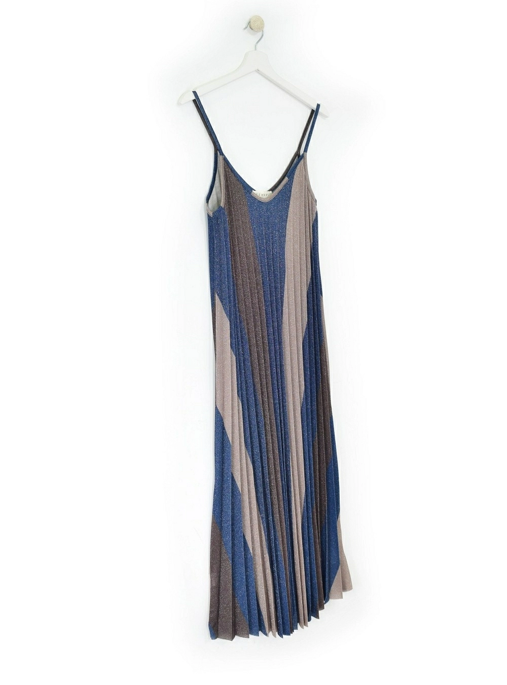 Vestido tf lurex plisado