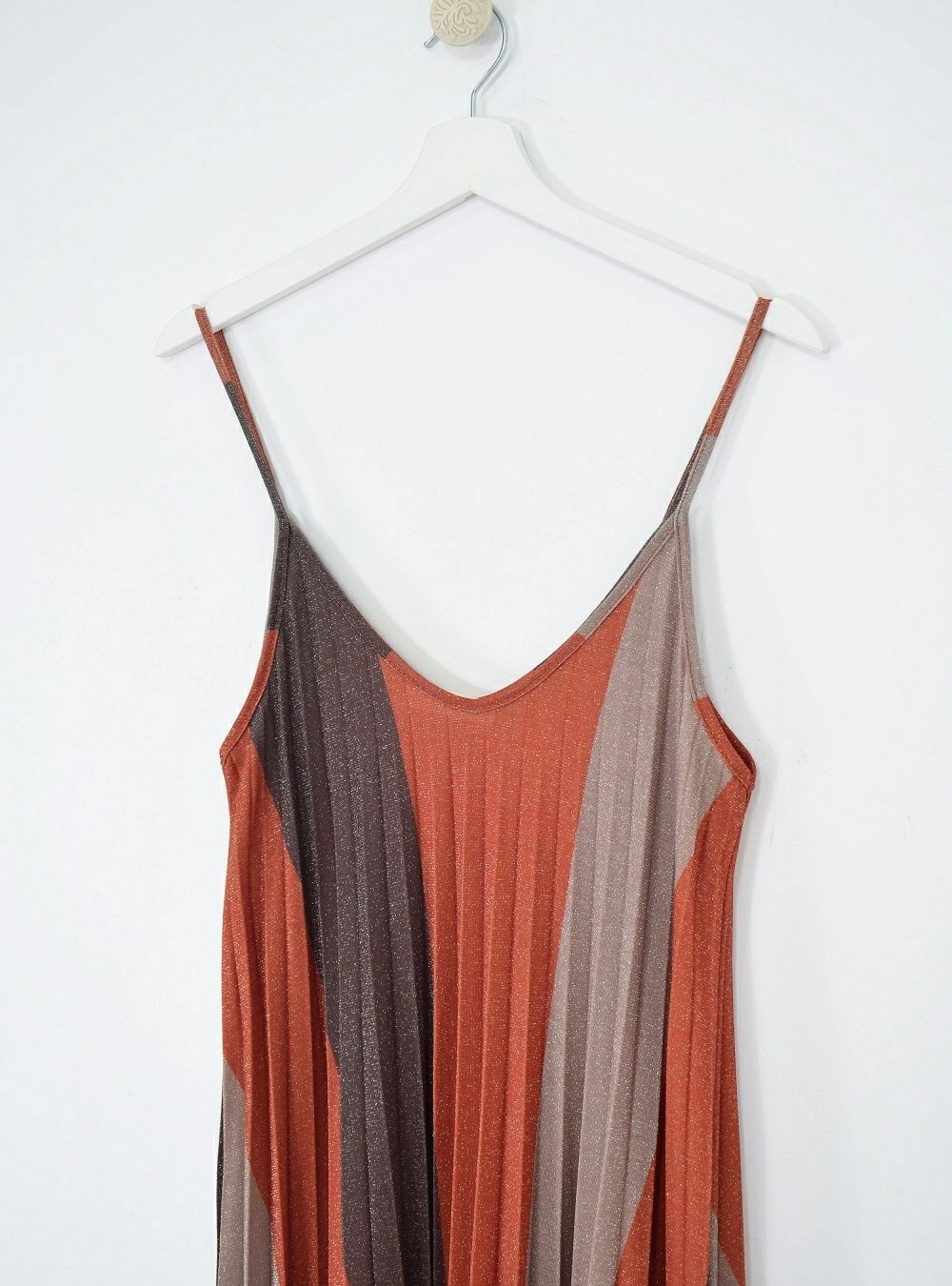 Vestido tf lurex plisado