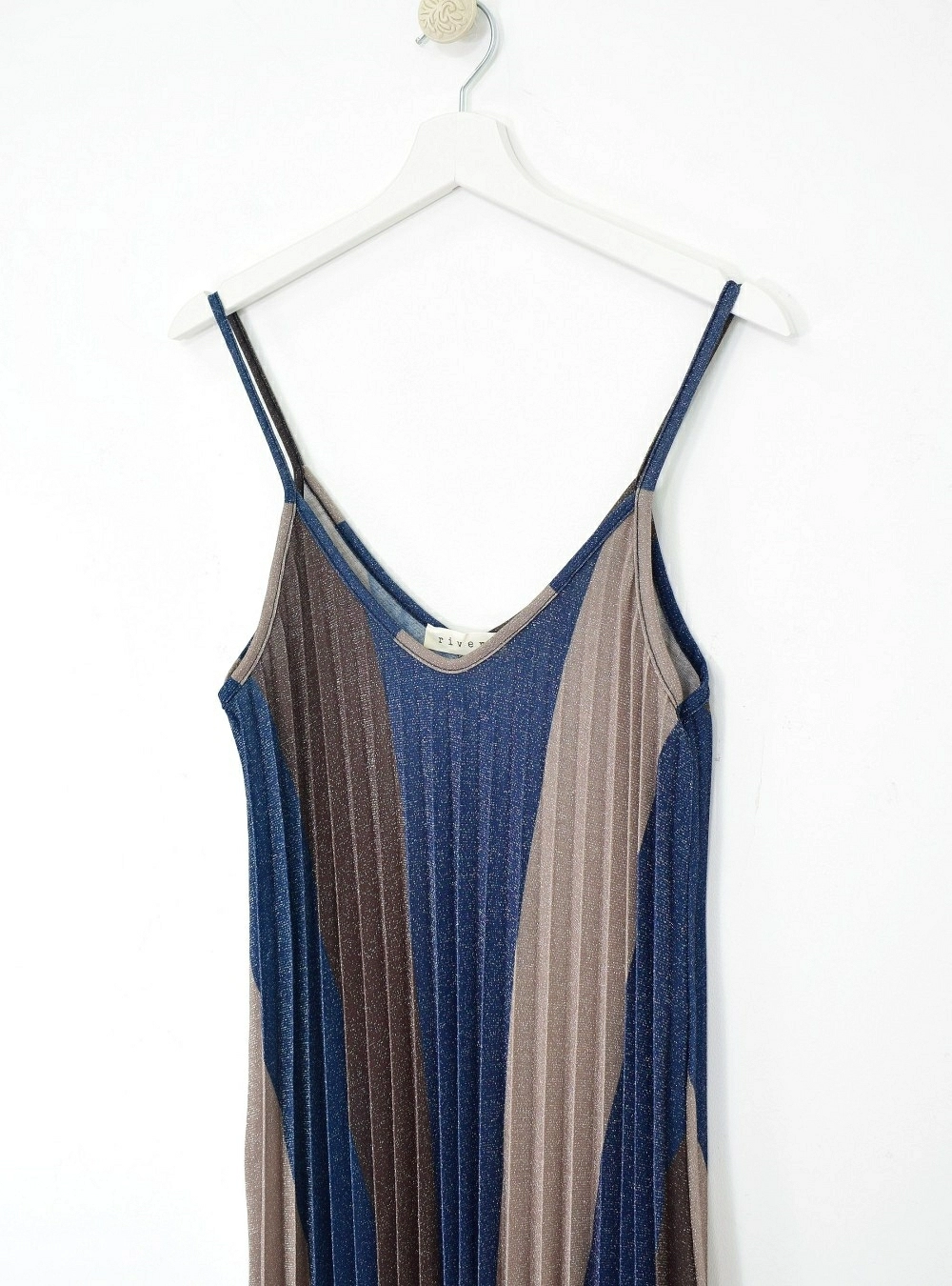 Vestido tf lurex plisado