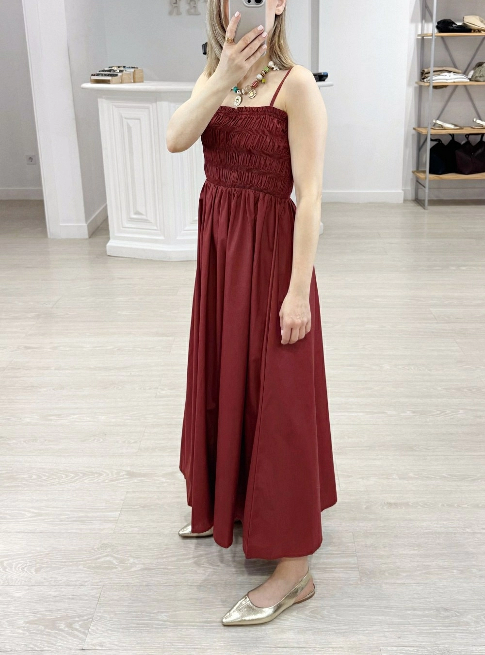Vestido tr elasticos fluido