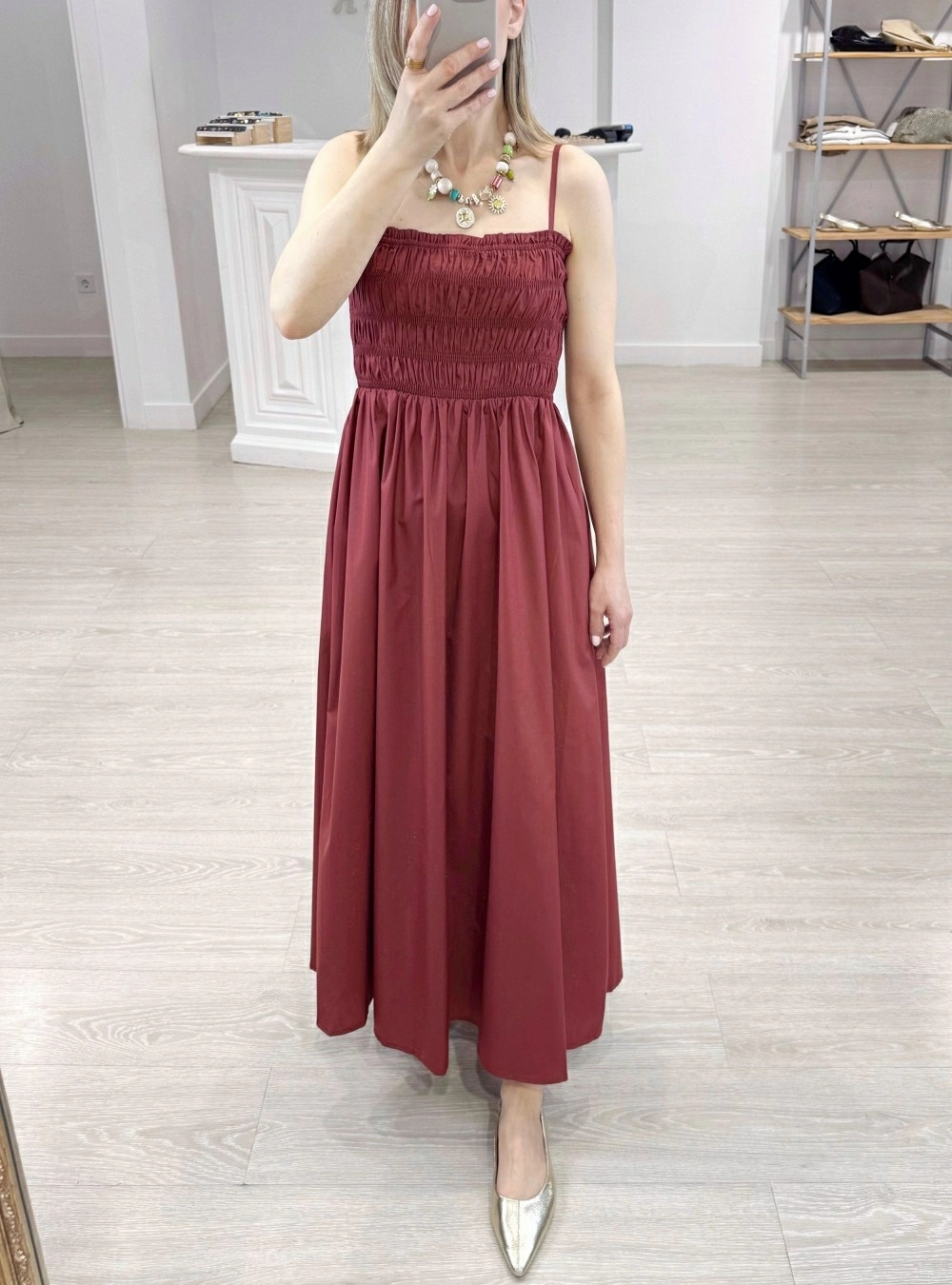 Vestido tr elasticos fluido