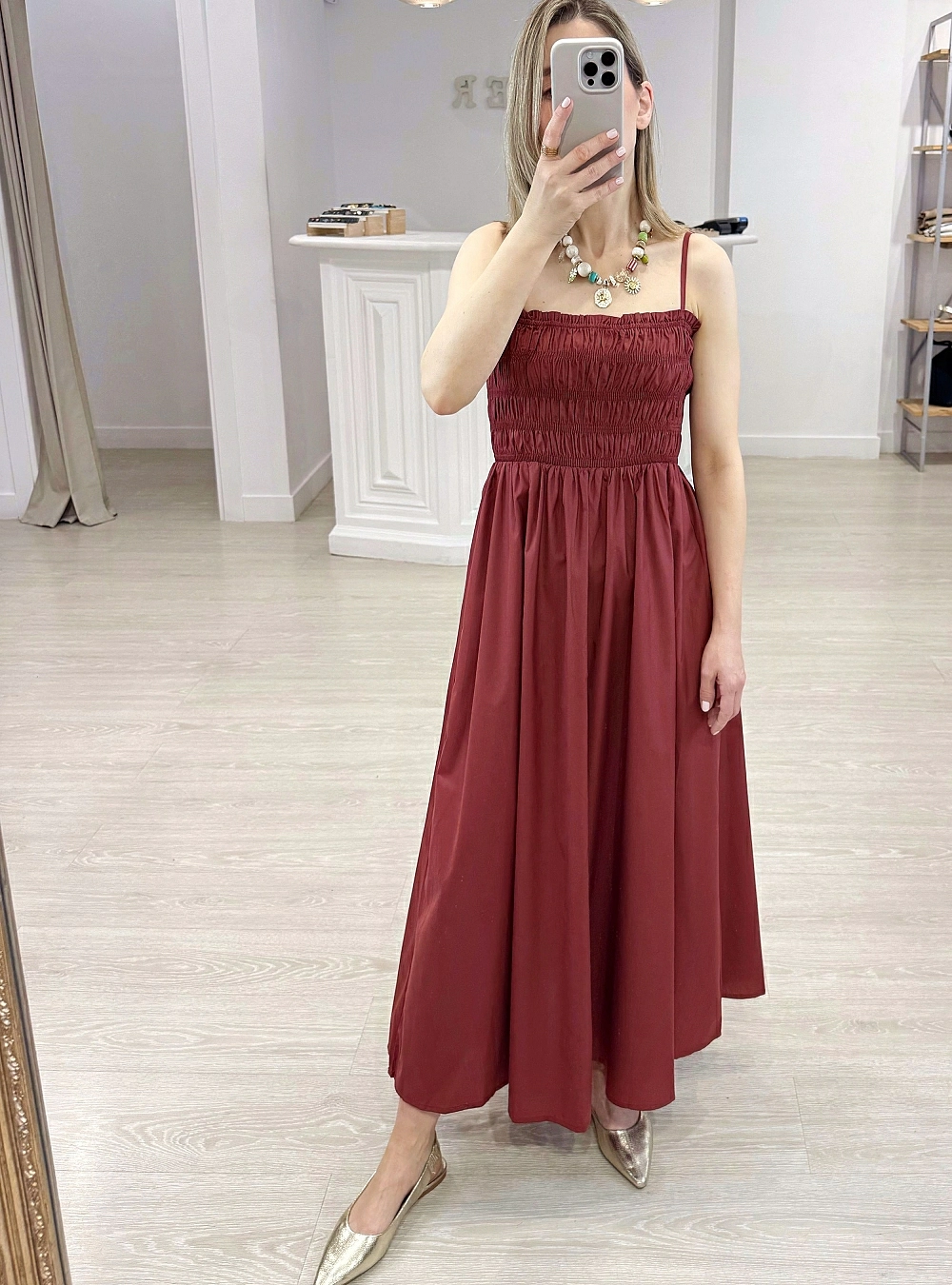 Vestido tr elasticos fluido