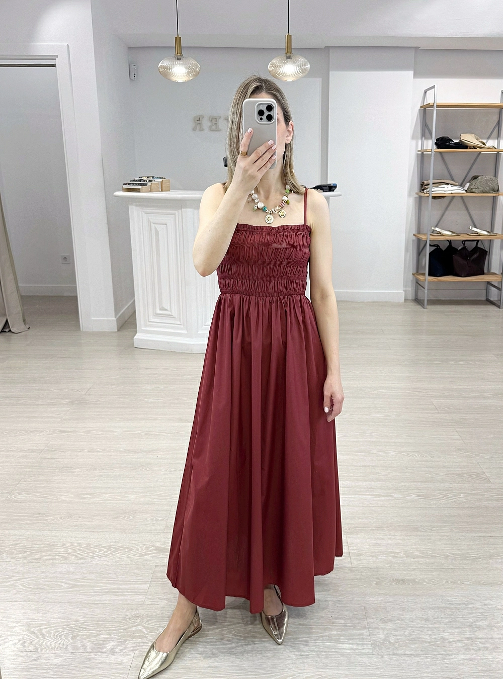 Vestido tr elasticos fluido