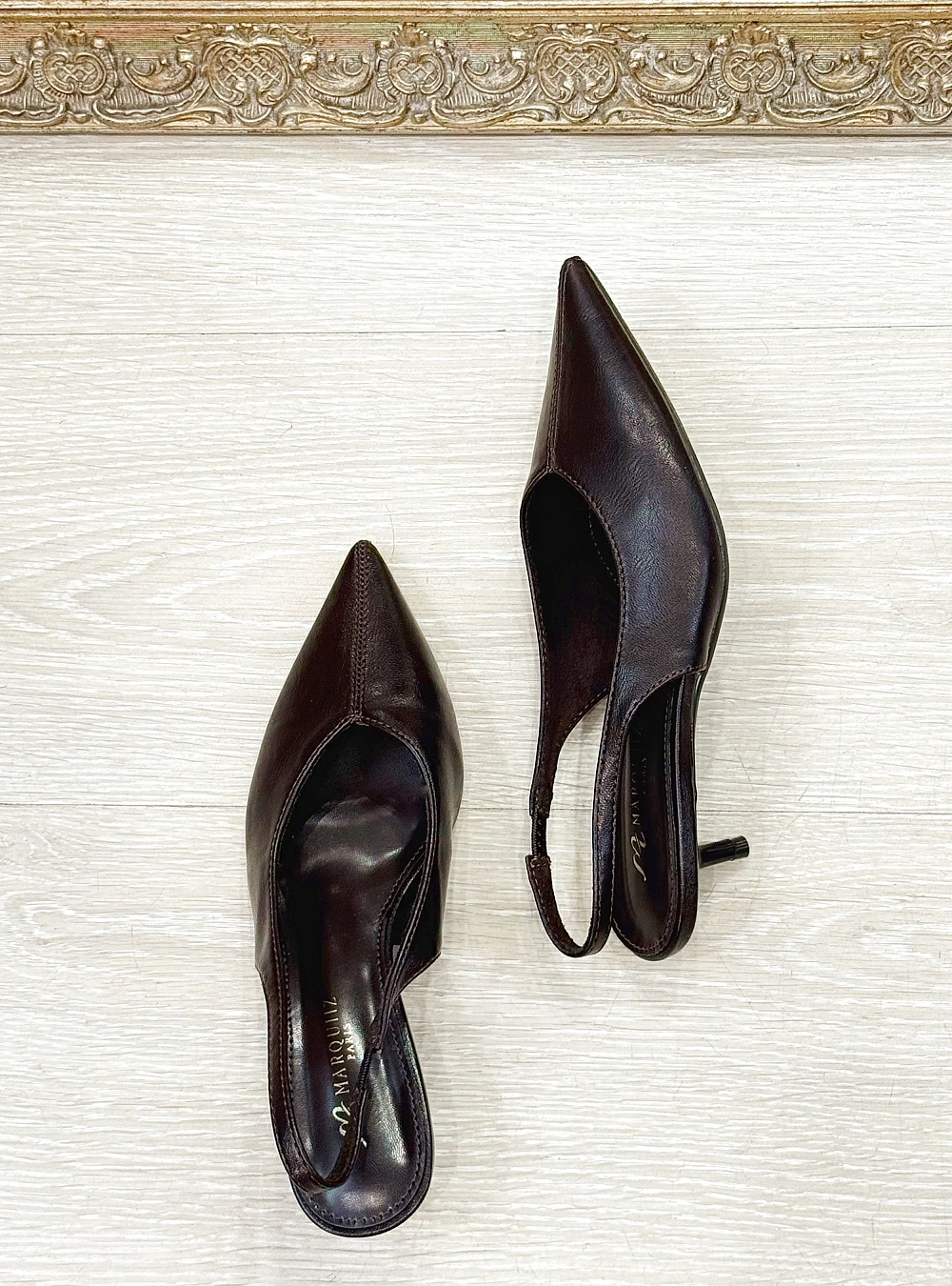 Zapato tacon efecto piel