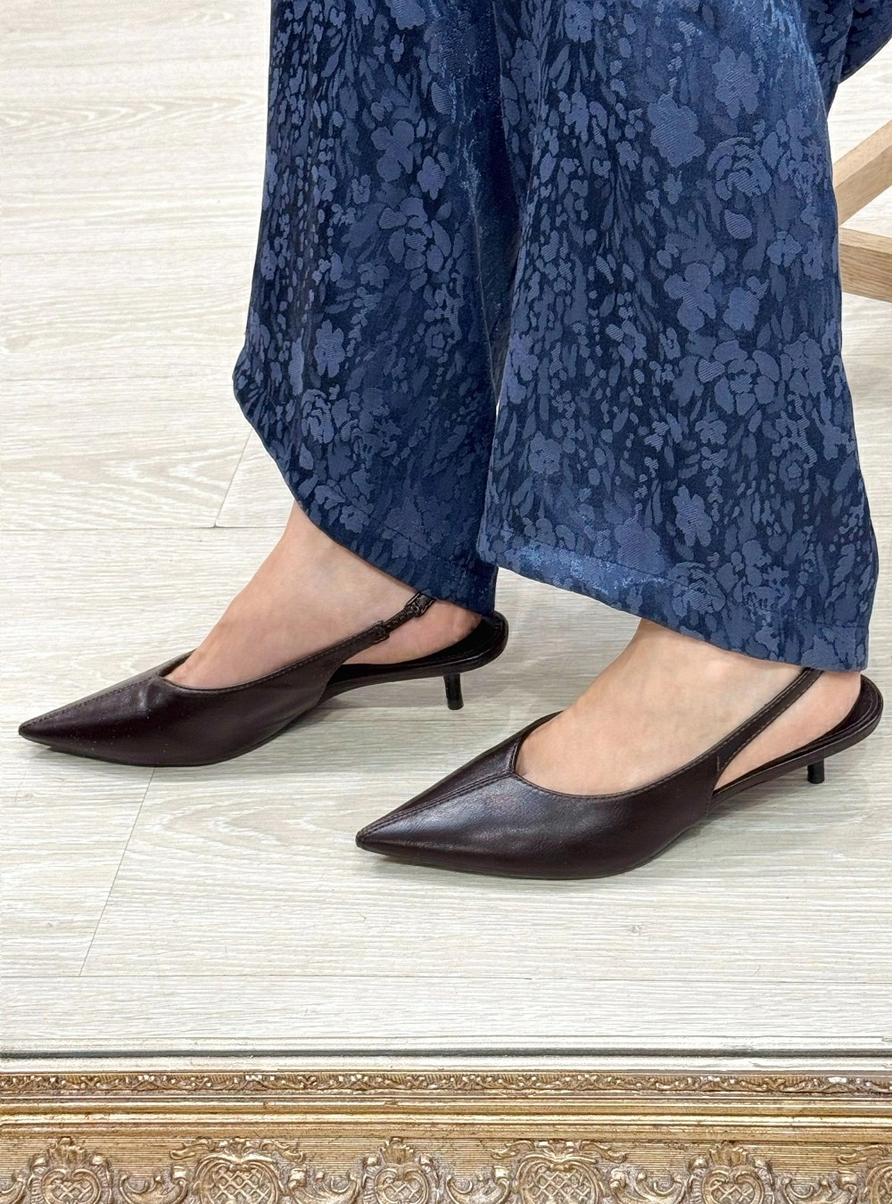 Zapato tacon efecto piel